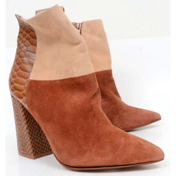 Kristin Cavallari Chinese Laundry Santorini Reptile Embossed Ankle Bootie Size 9 - Picture 2 of 10